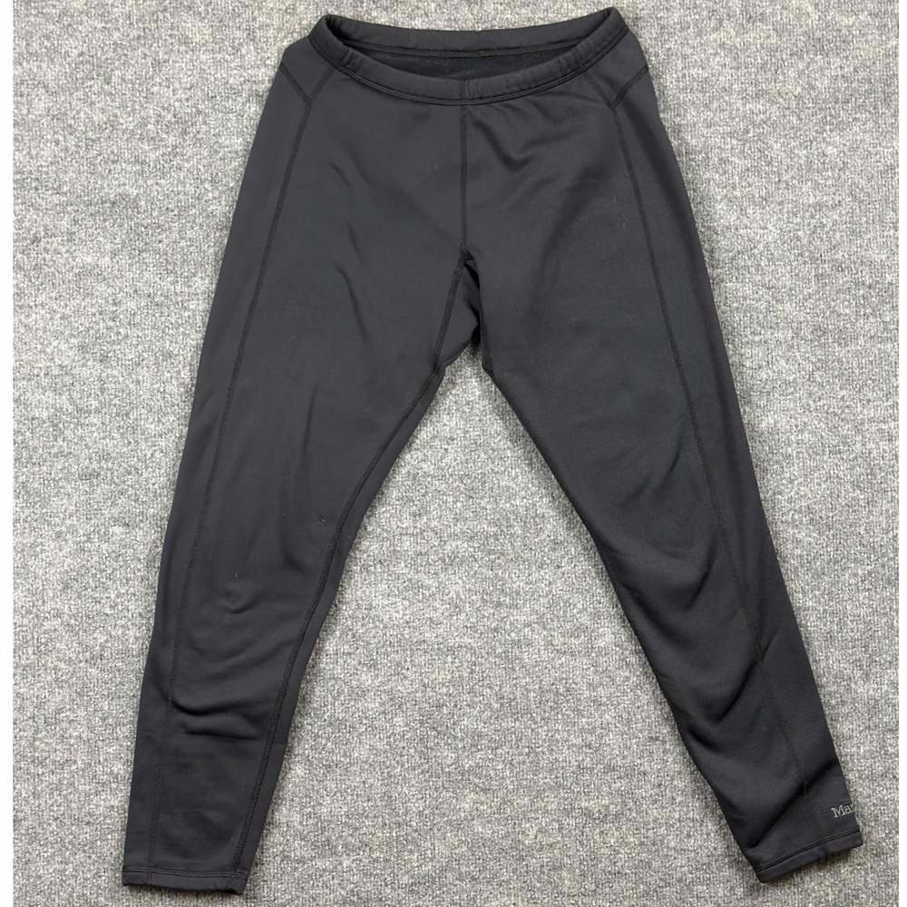 Marmot Black Fleece Lined Leggings Womens Medium Athletic Tights Drawstring